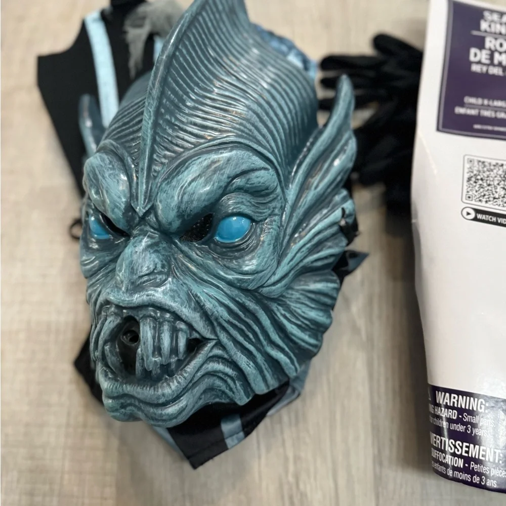 Mystical Blue and Black Alien Costume for Kids